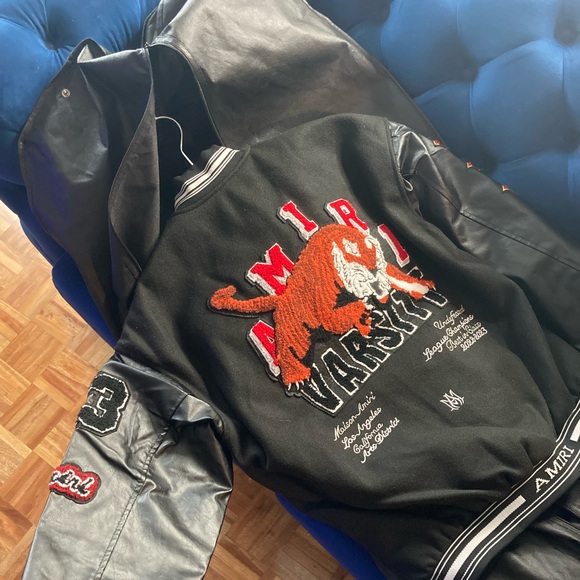 Men’s Amiri wool blend varsity bomber  jacket - Picture 2 of 2